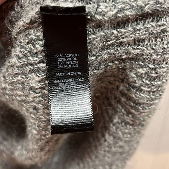 Express gray open warm knit cardigan - Picture 3 of 4